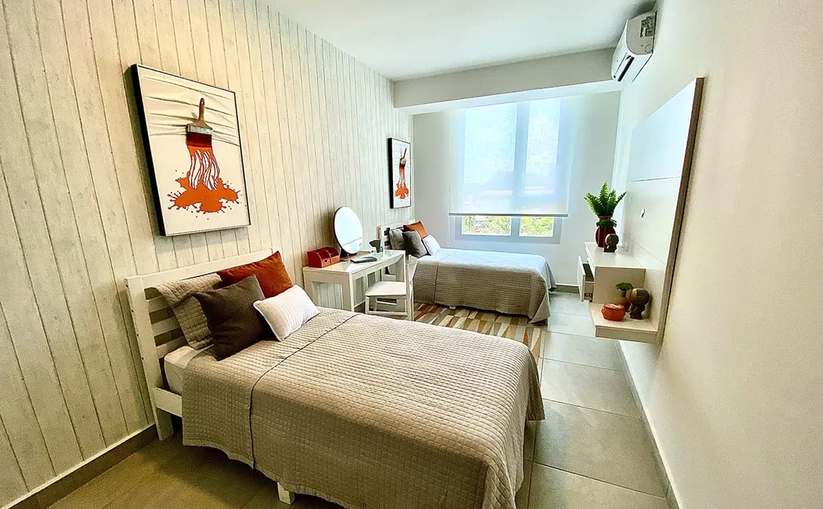 Secondary Bedroom - View 1 - Van Gogh - 92 SQM Apartment