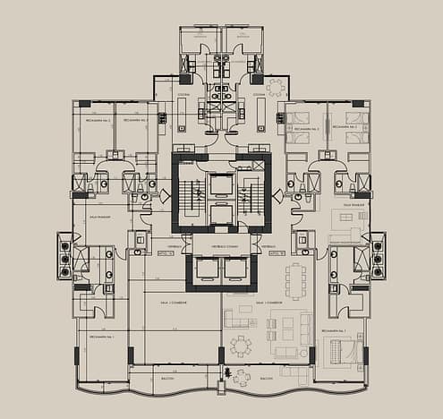 The Towers Paitilla - 329 SQM - Floor Plans